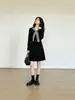 Vestido Negro Plisado Francés para Mujer Estilo Nuevo 2026 Adelgazante Elegante Rejuvenecedor Petite Estilo Hepburn Vestido Negro Pequeño