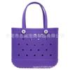 Bolso de Mano Versátil de Nicho para Exportación Transfronteriza Nuevo Bolso de Hombro para Mujer Bolso de Gelatina en Forma de Media Luna Eva Bolso de Playa con Agujeros