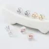 Tapones para los oídos semircirculares de silicona transparente de plata de ley S925, Accesorios para pendientes, Tapas para los oídos, Topes para los oídos, Hebillas para los oídos, Dispositivo anticaída