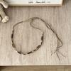 Cinto Trançado Estilo Étnico Boêmio para Mulheres, Cinto Decorativo Fino para Saias, Acessório de Cintura, Corrente de Cintura, Estilo Mori