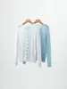 Nuevo Cárdigan de Punto Circular de Seda y Cachemira Otoño/Invierno 2026 Manga Larga para Mujer Color Sólido Hueco Suave Esponjoso Top Chaqueta