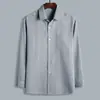 Camisas Casuais de Manga Longa de Verão para Homens de Meia-Idade e Idosos, Camisas Masculinas de Corte Solto, Tops Masculinos de Algodão, Camisas Versáteis para Revenda com Sensação de Gelo