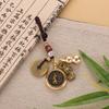 Aleación de Moneda de los Cinco Emperadores Xingyue Pixiu Doce Signos del Zodíaco Piezas con Mango Giratorio Llavero para Coche Moneda de los Cinco Emperadores Colgante para Hombres y Mujeres