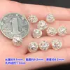 Prata Esterlina S925 Esfera Oca Esculpida Bordada Envolvida Contas Redondas Contas Espaçadoras Cristal Wenwan Tecelagem Corda de Mão Cordão Colar Acessórios DIY