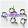 Accesorios de joyería DIY de plata de ley 925 hebilla de resorte color plata blanco/Oro rosa/Blanco K