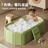 Bañera para Bebés Jiami Tamaño Grande para Niños de 0 a 5 Años, Bañera Plegable para que los Bebés se Sienten y Se Recuesten, Baño Integrado para Recién Nacidos