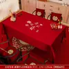 Toalha de Mesa Vermelha para Casamento Retangular Toalha para Mesa de Centro Engajamento Recém-Casados Decoração Festiva Capa Tecido Suprimentos de Decoração para Quarto de Casamento