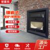 Lareira de Fogo Real Estilo Forno Embutido para Decoração de Sala de Estar Interna de Villa, Lareira de Queima de Madeira de Alto Padrão
