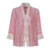 Primavera e Verão Novas Mulheres Melhoradas Hanfu Novo Estilo Chinês Retro Artístico Zen Tang Terno Chá Roupa Cardigan Top 6027