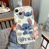 Funda para teléfono móvil Apple 14 con diseño de Stitch y dibujos animados para iPhone 13/12/15 Pro Max, carcasa de burbujas con todo incluido, anticaídas