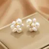 Brincos da Moda Estilo Coreano Mais Vendidos Novo Modelo Brincos Femininos Simples e Elegantes Versáteis Tiktok Mesmo Estilo Tarraxas Atacado
