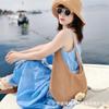 Bolso Grande Tejido de Verano para Mujer 2025 Nuevo de Moda Versátil Bolso Tote Gran Capacidad Bolso de Playa Bolso de Hombro