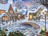 Divertido Papá Noel y Muñeco de Nieve Pintura en Lienzo Mural Póster Arte de Pared Dormitorio Sala de Estar Pintura Decorativa Moderna