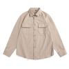 Camisa de manga larga de color liso para hombre, nueva camisa de comercio exterior de primavera y otoño de 2025, talla grande, informal, holgada