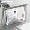 Bolsa de Exame Jerry Cor Vermelha da China para Estudantes do Vestibular Grande Capacidade Portátil Transparente Bolsa para Documentos