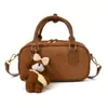 Bolso Boston Satchel Retro Francés para Mujer Otoño 2025 Nicho Súper Popular Versátil de Gama Alta Bolso de Hombro Cruzado Individual