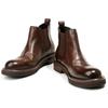603-1 Botas Chelsea de cuero para hombre, estilo británico, estilo retro, de caña alta, de cuero suave, cortas, para otoño e invierno, con suela gruesa