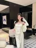 Ropa de casa original para otoño e invierno, pijama de algodón modal para mujer, conjunto de tres piezas de pijama tipo camisola dulce y suave con un tacto lujoso
