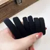 Anillo de pelo negro grueso grueso alta elasticidad anillo de toalla grande de nylon sin costuras banda de goma diadema tocado al por mayor