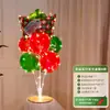 Decoración Navideña Luminosa Mesa Globos Flotantes Árbol de Navidad Tienda con Escaparate Flotante Atmósfera Festiva Arreglo de Escena de Disfraces