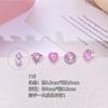 Acero de titanio 316L cobre chapado en oro microincrustado circonio clavo de hueso de oreja rosa polvo de proteína jade pendientes joyería para piercing tachuela de oreja