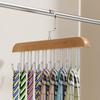Colgador de Gancho Madera Maciza 16 Ganchos Hogareño Tirante para Ropa Interior Almacenamiento Colgante Multifuncional Giratorio Perchero Ondulado para Ropa