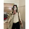 Suéter de Punto con Bordado de Pony, Cuello en V, Manga Larga, para Mujer, Otoño, Estilo Coreano, Holgado, Combinable, Suéter Pulóver, Camisa Base, Top de Moda