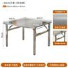 Barraca de Comida à Prova d'Água e Ferrugem Mesa de Jantar Churrasqueira Mesa e Cadeiras de Barraca Mesa Externa de Aço Inoxidável Uma Mesa Quatro Cadeiras Mesa Quadrada Cadeira Dobrável