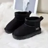 Botas de Nieve de Invierno para Niños 2026, Zapatos de Algodón Bajos sin Cordones para Niños y Niñas, Zapatos Cálidos Engrosados para Niños Mayores