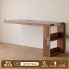 Escritorio de esquina para computadora, escritorio para estudio en casa, estantería para dormitorio de niñas, tocador, escritorio de esquina en forma de L integrado con estantería