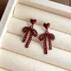 Brincos de Pérola com Laço Vermelho de Âncora Doce e Descolado Nicho para o Dia a Dia Brincos de Alto Padrão Brincos para Atmosfera Festiva para Mulheres