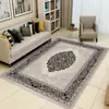 Alfombra de Sala de Estar de Terciopelo de Cristal de Lujo Ligero Europeo, Alfombra Antideslizante y Resistente al Desgaste Retro para Hotel y B&B, Manta Resistente a Manchas para Mesita de Noche de Dormitorio
