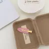 Pinza para el pelo de lunares retro, pinza para el pelo de lunares de colores, pinza para el pelo sin costuras, pinza lateral enérgica y femenina, pinza de pico de pato simple y versátil para flequillo