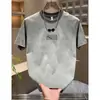 Verano 2025 Nueva Camiseta de Manga Corta Tie-Dye de Marca de Moda para Hombre Camiseta de Manga Media con Empalme de Alta Gama Moda Transpirable Tendencia para Hombre