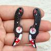 Halloween Tijeras Acrílicas Hacha Accesorios Divertidos Colgante Impreso a Doble Cara DIY Aretes Accesorios para Pulsera