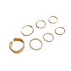 Anillo Set de Aros Lisos Estilo Coreano Nicho Simple Estilo Frío Tendencia Ins Moda Europea y Americana Elegante Versátil Venta al por Mayor Anillo