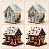 Pintura de Diamantes 5D con Taladro Completo Hecha a Mano DIY Casa de Navidad Punteado 5D Adorno Colgante Adorno Decoración Colgante para Árbol de Navidad