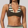 [En Stock] Conjunto Deportivo Transfronterizo Secado Rápido Ropa de Yoga Felpa Cepillada Falso Dos Piezas Moda Fitness Lunares Levanta Glúteos Cintura Alta