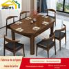 Mesa de Jantar e Cadeiras de Madeira Maciça Retrátil Dobrável Moderna Simples Combinação de Mesa de Jantar e Cadeira de Canto Mesa de Jantar Doméstica para Apartamento Pequeno