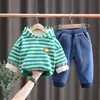 Ropa para Niños Traje con Forro Polar para Niños Ropa Guapa para Niños Traje Grueso de Dos Piezas de Invierno para Bebé Ropa de Invierno para Niños