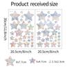LSK102 laser estrela vidro portas e janelas DIY adesivos de parede livre fundo casa embelezando adesivos de janela autoadesivo