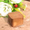 Caja cuadrada de 55 mm para anillo de matrimonio, anillo de compromiso, caja de nogal negro, boda, anillo de diamantes, joyería, embalaje de regalo, almacenamiento para mujeres