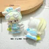Sombrero 3D cola de caballo KK gato accesorio de resina llavero colgante DIY decoración de mochila adorno para casa de muñecas bolsa sorpresa