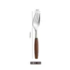 Cuchillo y Tenedor de Acero Inoxidable 304 Estilo Occidental con Mango de Palo de Rosa, Cuchara y Tenedor de Alta Gama, Cuchillo y Tenedor de Filete Vintage