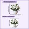Comercio Exterior Flores Blancas en Maceta Gabinete Cocina Decoración Hogar Calcomanía Adhesiva Autoadhesiva Venta al por Mayor Transfronteriza Hy-F450