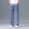 Pantalones Deportivos Casuales de Mezclilla Tencel Estilo Nuevo Primavera y Verano para Hombre, Pantalones de Pierna Ancha Sueltos y con Caída para Jóvenes