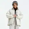 Chaqueta Laminada Gruesa de Invierno a Prueba de Viento, Frío y Repelente al Agua para Pareja, Chaqueta Larga de plumón a Prueba de Viento para Exteriores para Hombre, Moderna