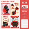 Novo Caderno Espiral A5 com Desenho de Gato Preto Cartoon Fofo, Caderno para Anotações de Sala de Aula para Estudantes, Caderno de Diário de Alto Valor Atacado