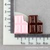 Morder Chocolate Comida Artificial Juguete Resina Accesorios Pegamento Crema Accesorios para Carcasa de Teléfono Móvil DIY Parche para Zapato con Agujero
