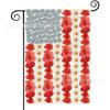 Bandera de Jardín para el Día de la Independencia Más Vendida de Amazon, Bandera Festiva Americana con Estampado de Estrellas y Rayas, Material de Lino, Bandera Decorativa para Exteriores